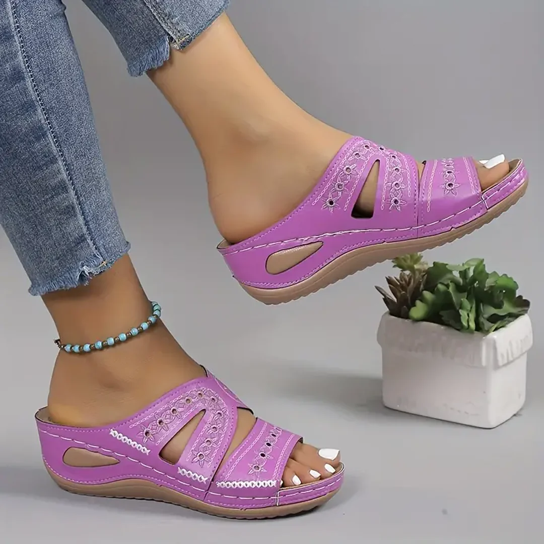 Mules Tiva — Broderie douce