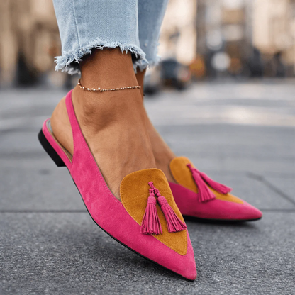 Mules Lorena — Élégance Colorée à Pompons