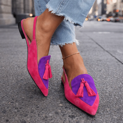 Mules Lorena — Élégance Colorée à Pompons
