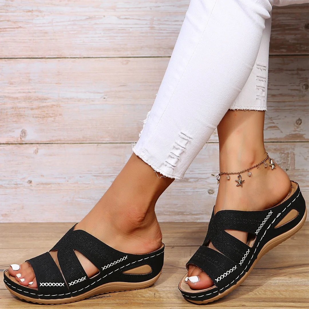 Mules Tiva — Broderie douce